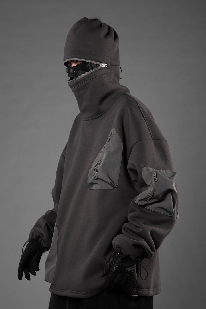 HiH33 Grey Utility Hoodie