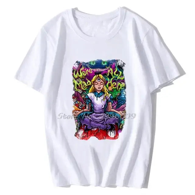 T Shirt  Psychedelic Trippy Female Lucid Dream LSD MDMA XTC Ecstasy Albert Hofmann T-shirt Men Cotton T Shirt Hip Hop Tees Tops