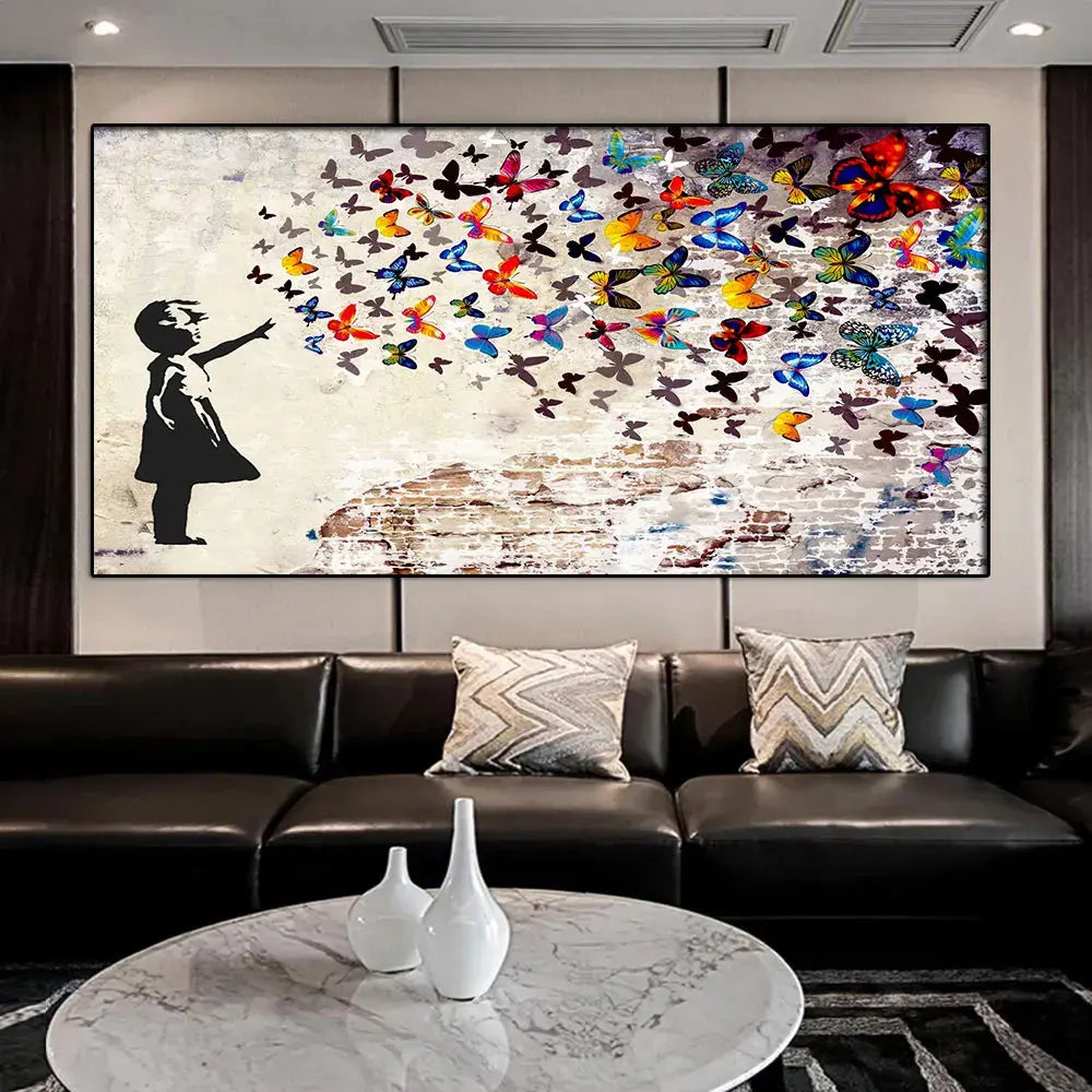 Banksy - Butterfly Gallery Canvas Print