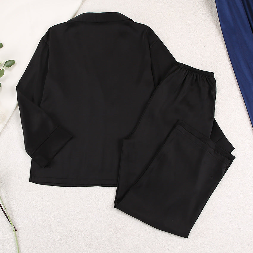 Women's Home Lounge-wear Super Baggy Silk Monocolor Pajamas