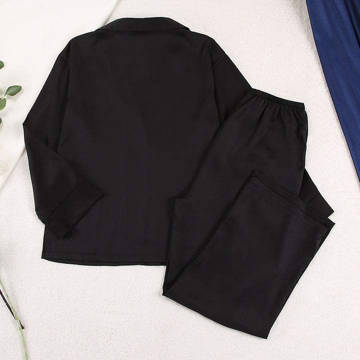 Women's Home Lounge-wear Super Baggy Silk Monocolor Pajamas