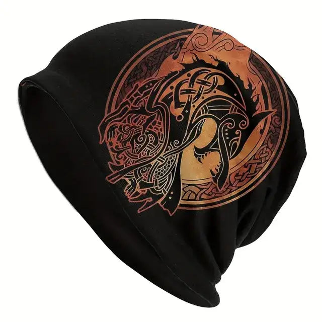 Celtic Beanie Hats Men Women's Thin Hat Tree Of With Triquetra Cap Street Skullies Beanie