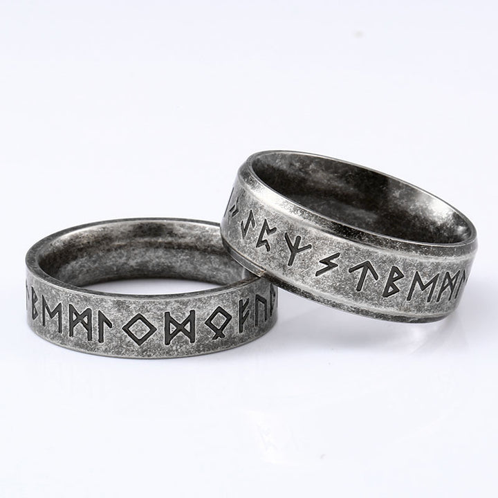 316L Stainless Steel Odin Norse Viking Amulet Rune Ring