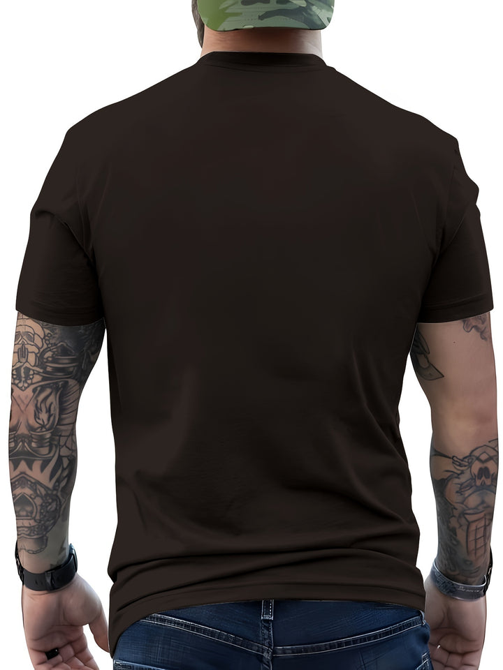Fashionable Men's 3D Printed T-shirt - Made Of Soft And Breathable Polyester Fabric, Machine Washable, Round Neck Design, Comfortable And Casual Wear - Suitable For Daily Activities