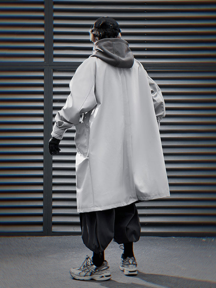 HiJ36 Grey Urban Trench Coat