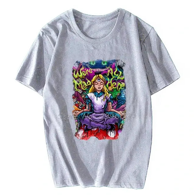 T Shirt  Psychedelic Trippy Female Lucid Dream LSD MDMA XTC Ecstasy Albert Hofmann T-shirt Men Cotton T Shirt Hip Hop Tees Tops