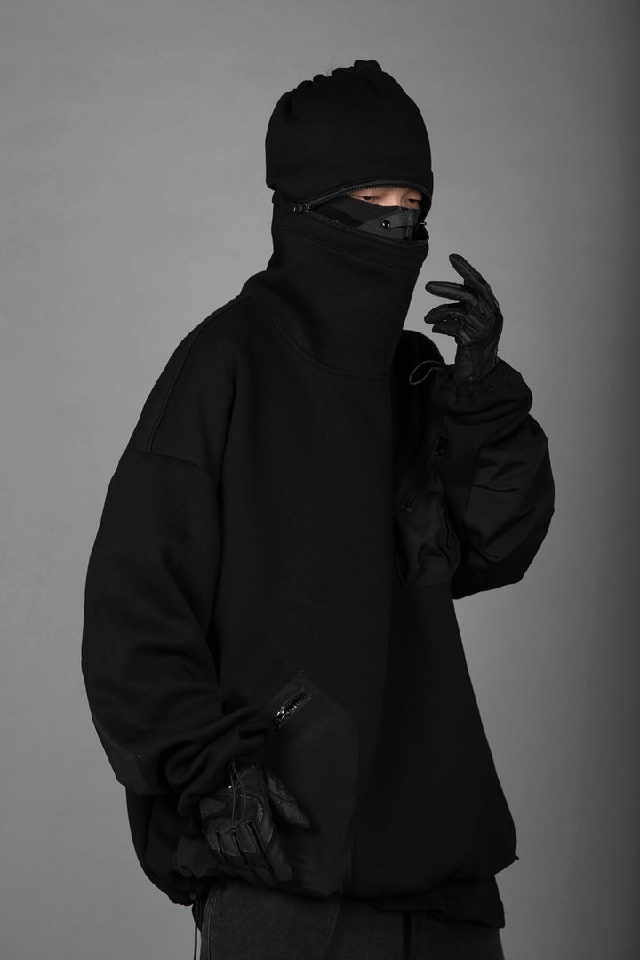HiH33 Black Utility Hoodie