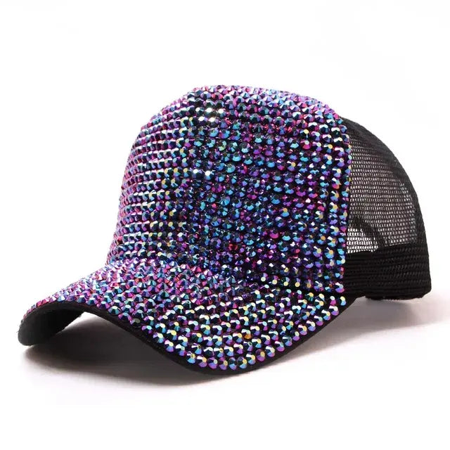 Rhinestone Baseball Cap Diamond Snap Back Unisex Hip Hop hat