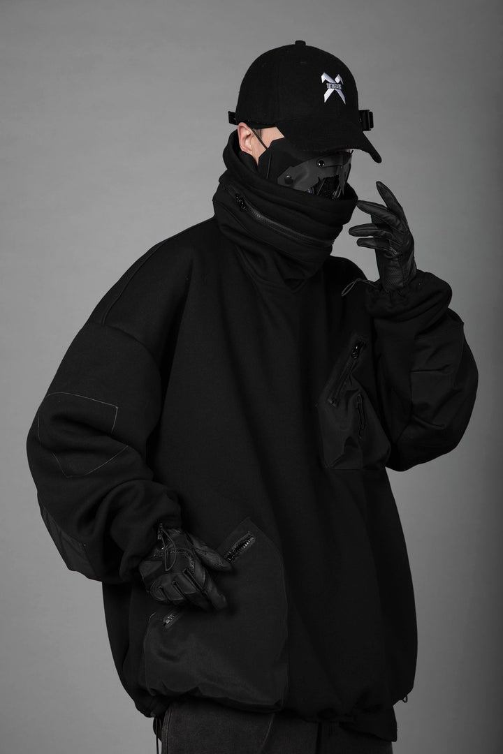 HiH33 Black Utility Hoodie
