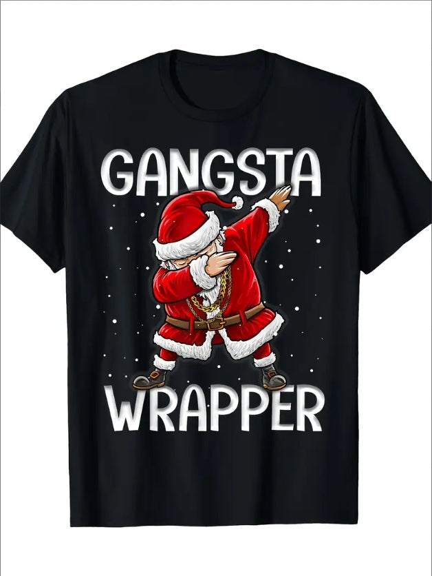 Street-style Rap Santa Comedy Dance T-shirt Men's T-shirt
