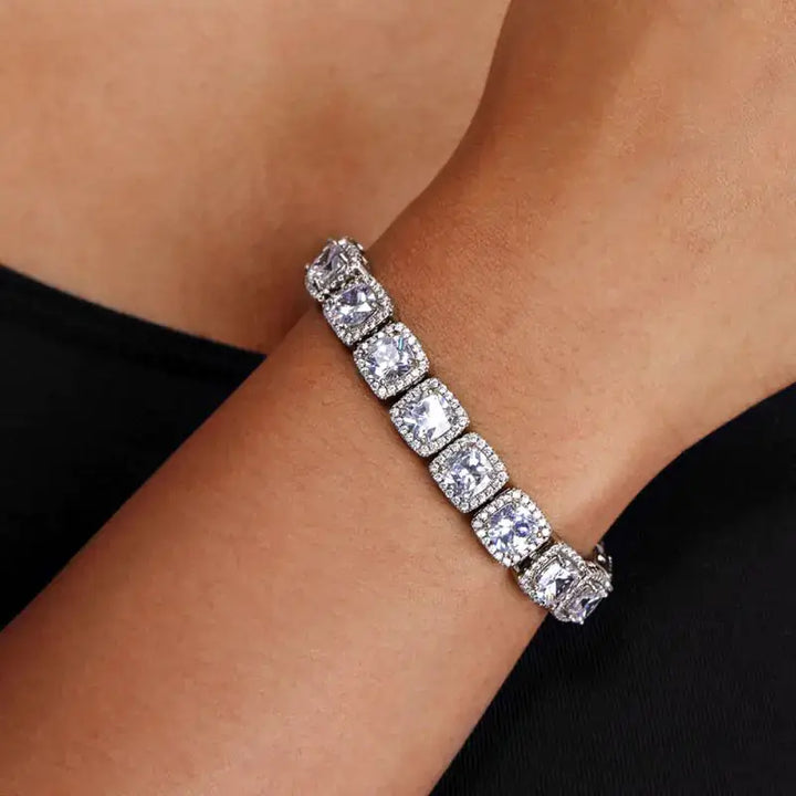 18K White Gold-plated Tennis Bracelet