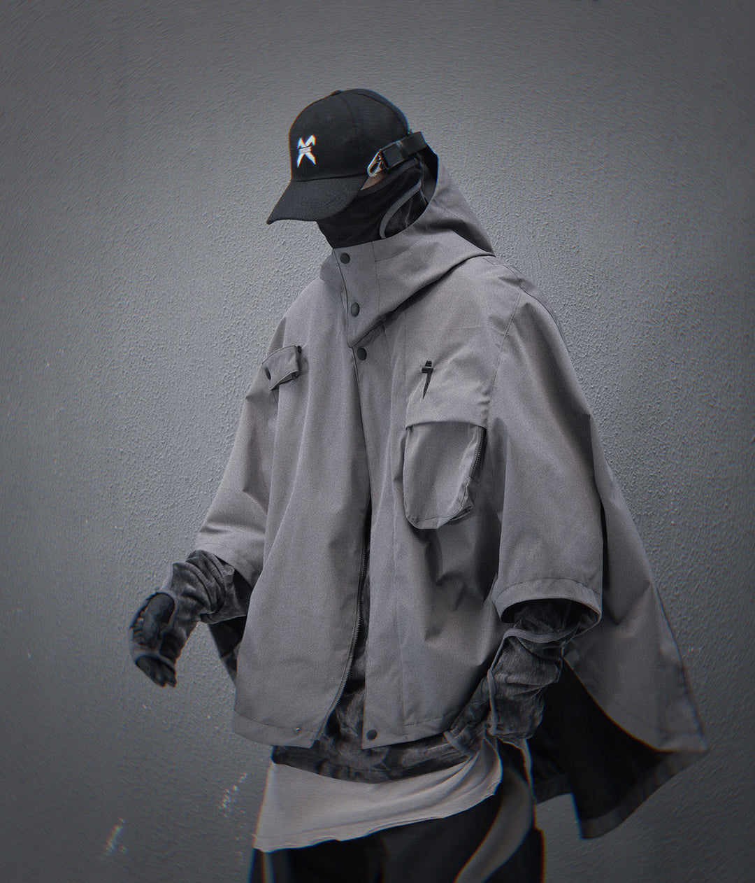 HiJ40 Grey I-Tech Poncho