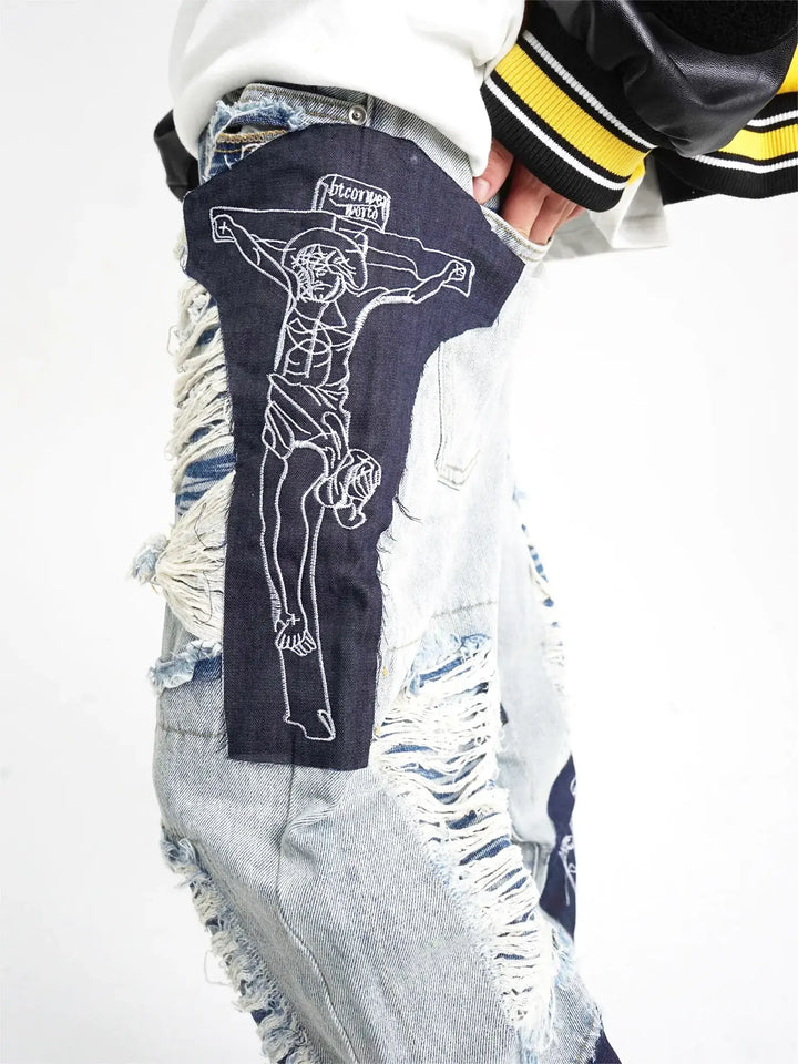 Men's Ripped Distressed Jeans