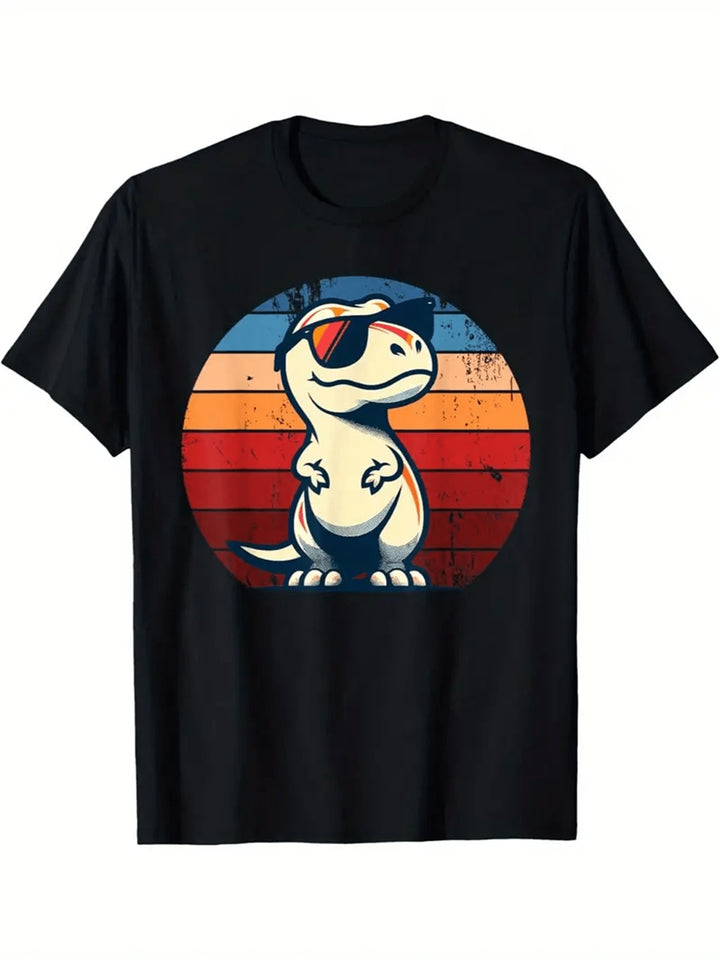 Men's Creative Tops, Casual Short Sleeved Round Neck T-shirts, Summer Outdoor Men's Clothing