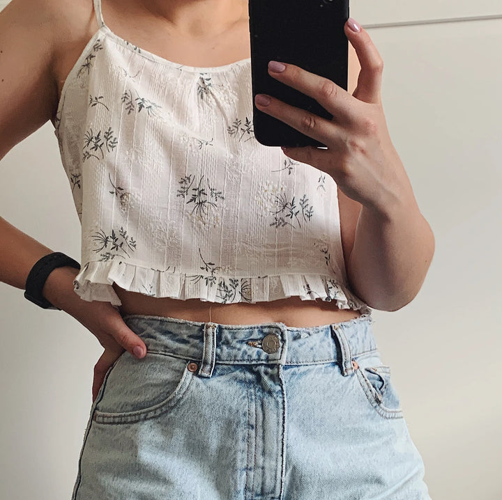 Two-Piece Women's Outfit with Matching Scrunchie, Floral Loungewear