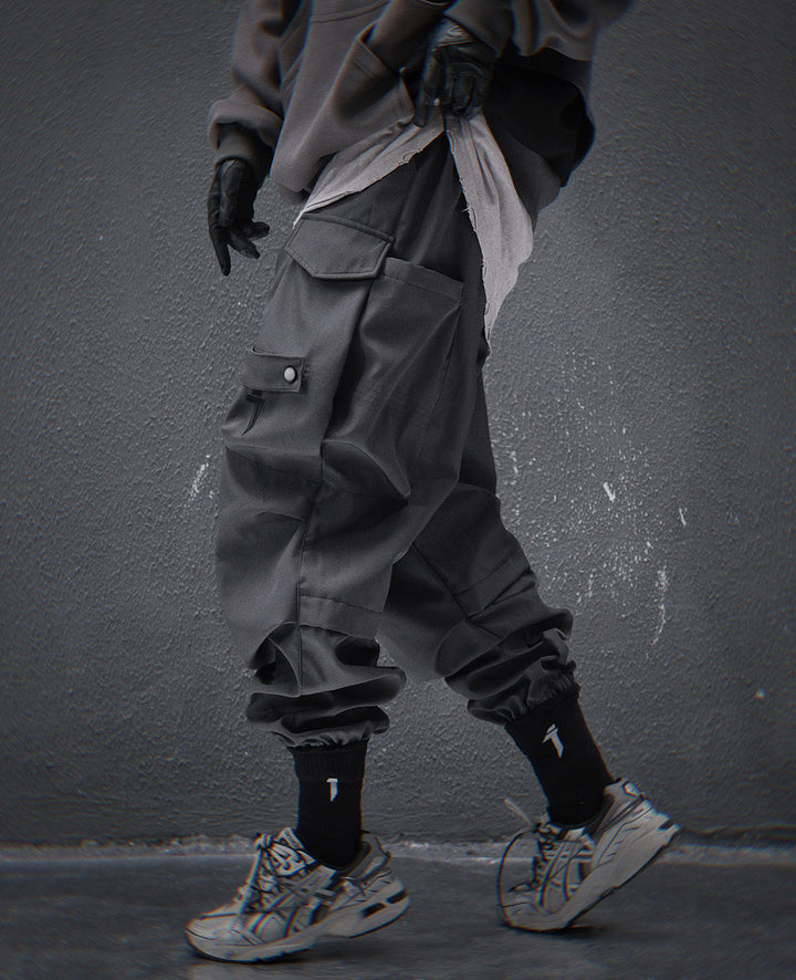 HiP42 Grey Techwear Joggers