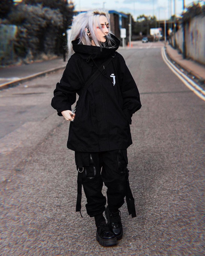 Turtleneck Hooded Zip Up Jacket For Men