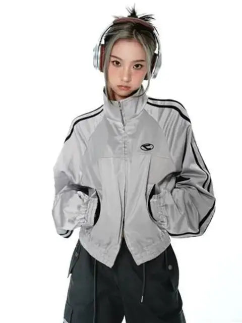 Women's Reflective Hip-Hop Zipper Jacket