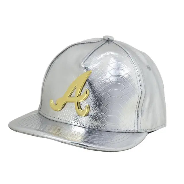 Shiny Faux Aligator Skin Hip-Hop Snapback Baseball Hat