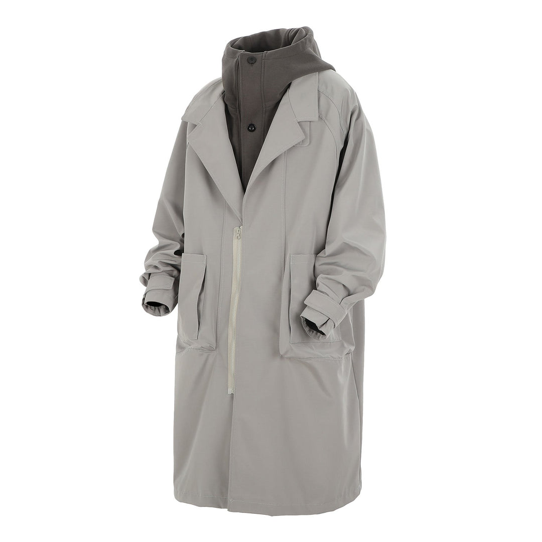 HiJ36 Grey Urban Trench Coat