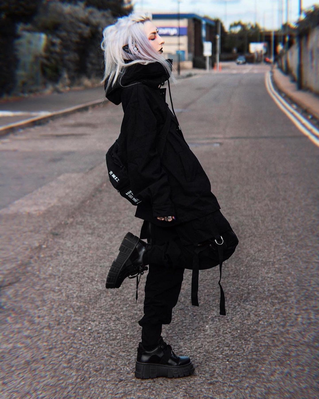 Turtleneck Hooded Zip Up Jacket For Men