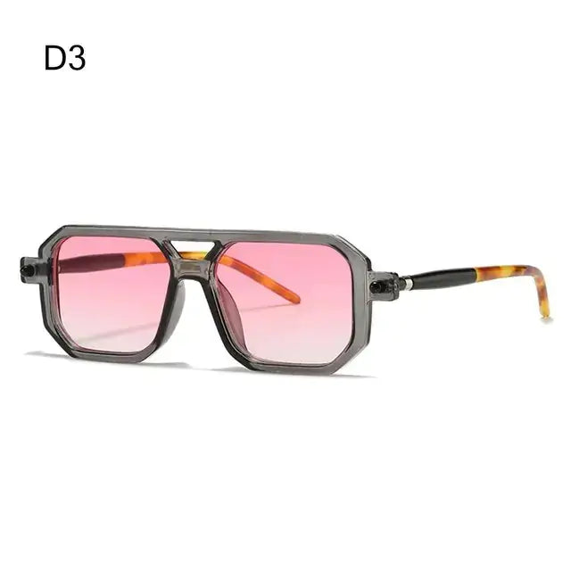 Double Bridge Leopard Sunglasses