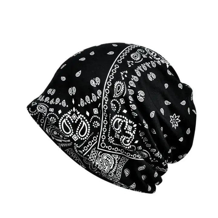 Winter Hats For Women Men Turban Hat Female Beanie Flower Pattern Hip Hop Ponytail New