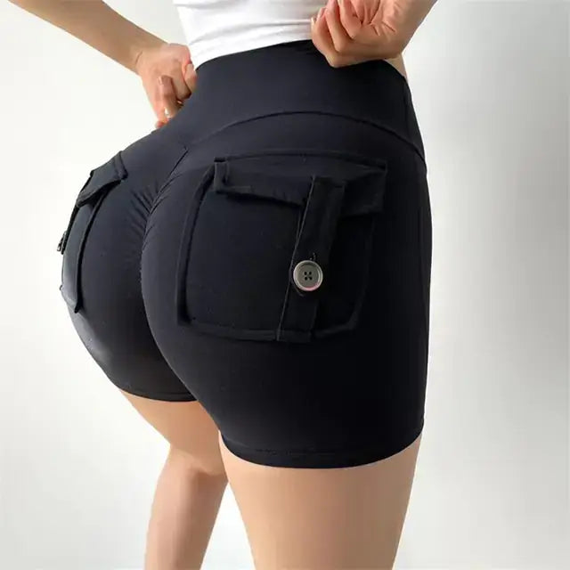 Stretchy High Waist Workout Push Up Shorts