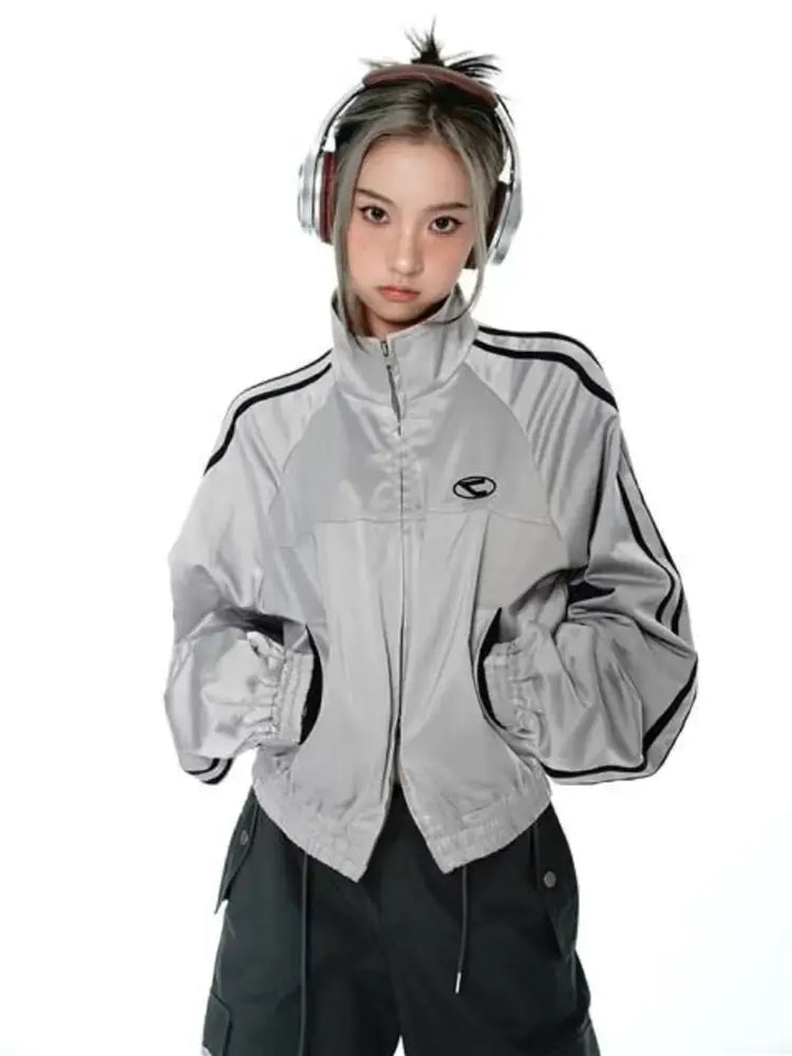 Women's Reflective Hip-Hop Zipper Jacket