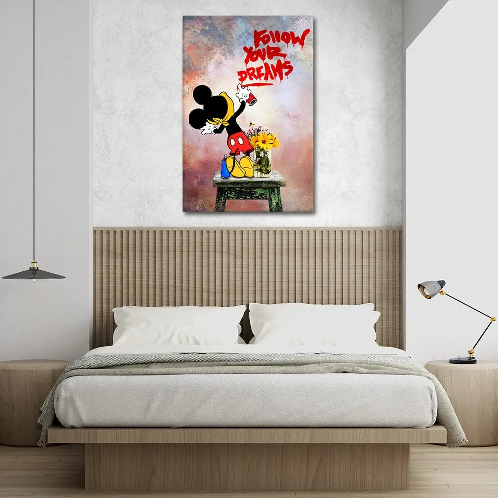 Mickey Mouse Graffiti Canvas Print