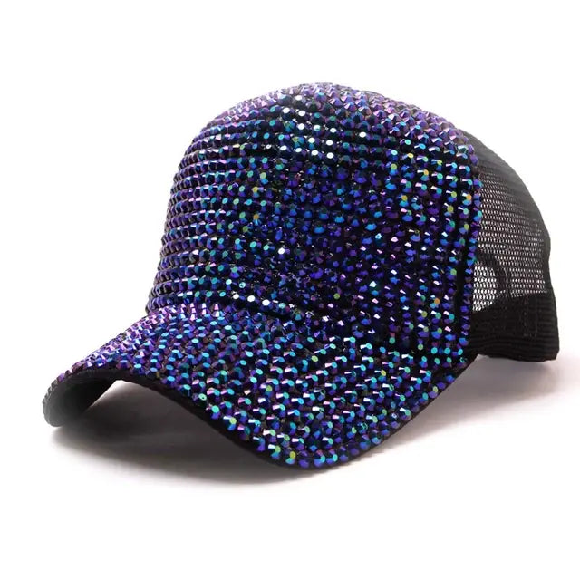 Rhinestone Baseball Cap Diamond Snap Back Unisex Hip Hop hat