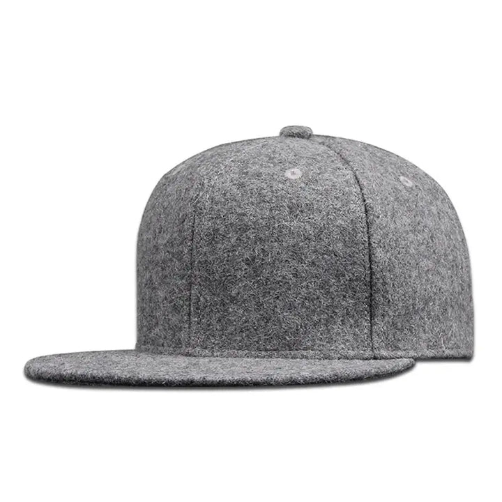 Man Plus Size Fitted Baseball Cap Big Size Hip Hop Wool Hat Back Closed Large Size Felt Snapback Cap 56cm 58cm 60cm 62cm 64cm