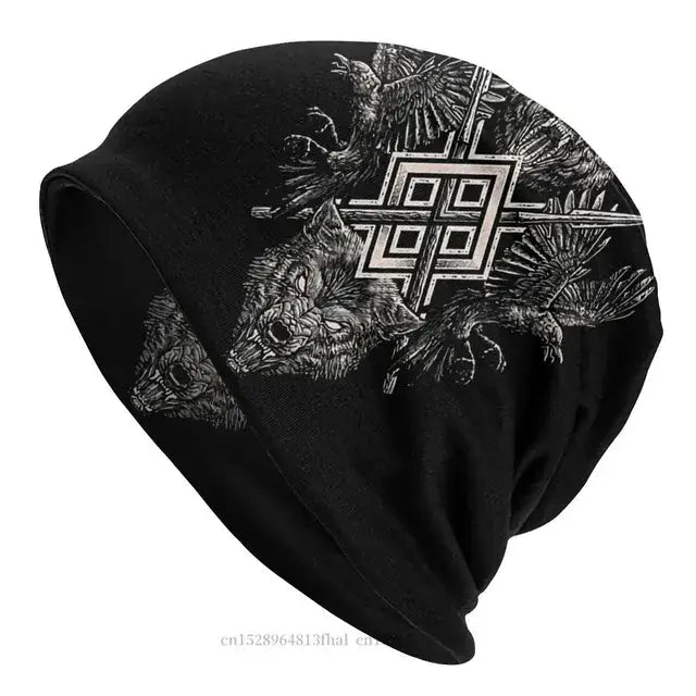 Celtic Beanie Hats Men Women's Thin Hat Tree Of With Triquetra Cap Street Skullies Beanie