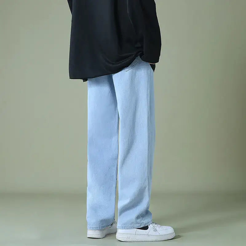 Men's Denim Wide-leg Pants