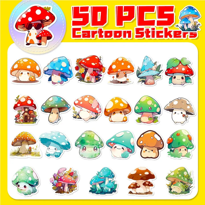 Kawaii Mushroom Stickers