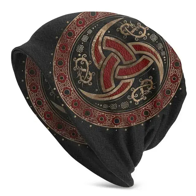 Celtic Beanie Hats Men Women's Thin Hat Tree Of With Triquetra Cap Street Skullies Beanie