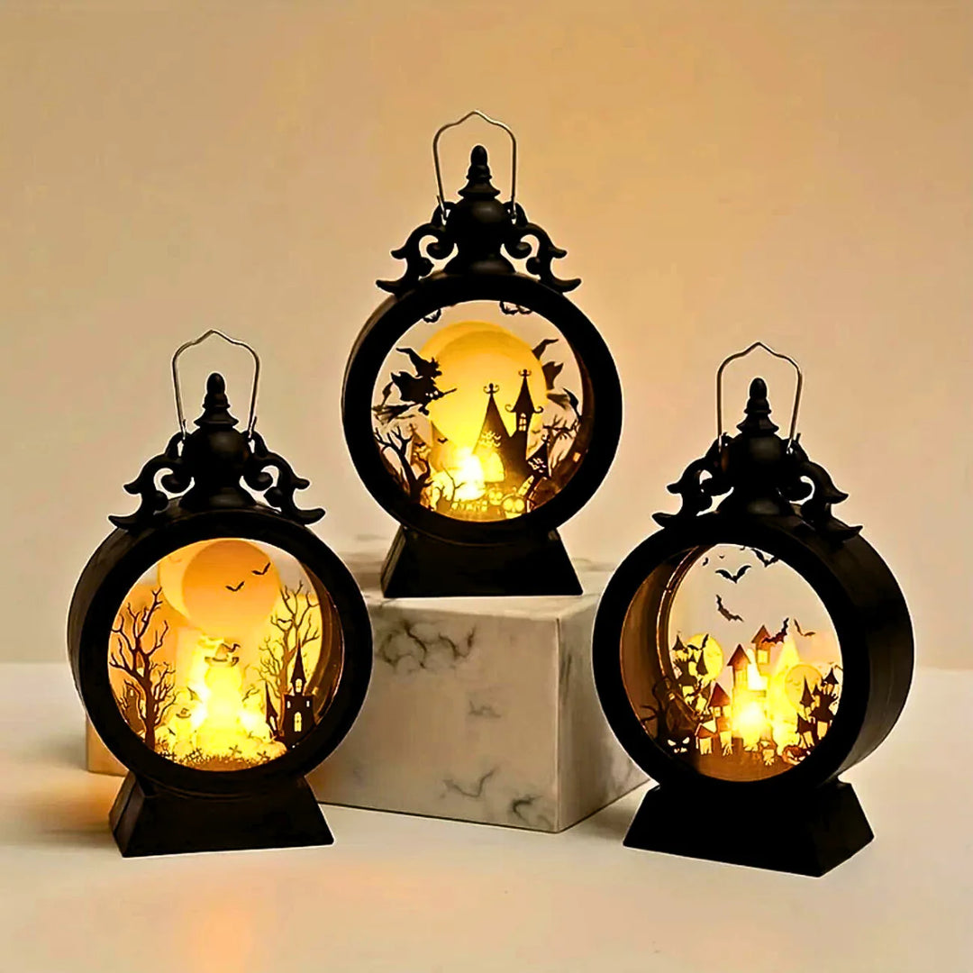 Enchanted Hallows Vintage Halloween Shadowbox Lanterns