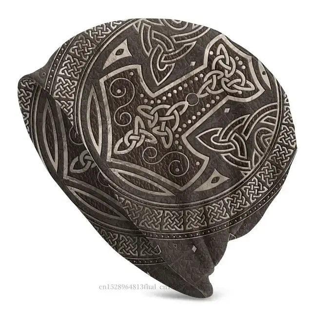 Celtic Beanie Hats Men Women's Thin Hat Tree Of With Triquetra Cap Street Skullies Beanie