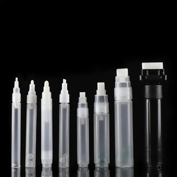 Empty Rod Graffiti Pens Refillable Ink Paint Pen Accessories 3/5/6/6.5/8/10/15/30mm Plastic Transparent Liquid Chalk Marker