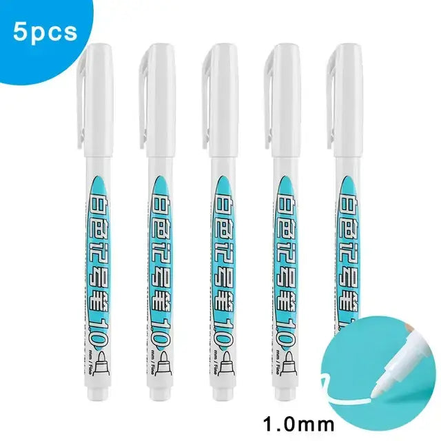 5pcs White Felt Tip Paint Marker