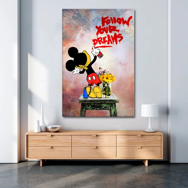 Mickey Mouse Graffiti Canvas Print