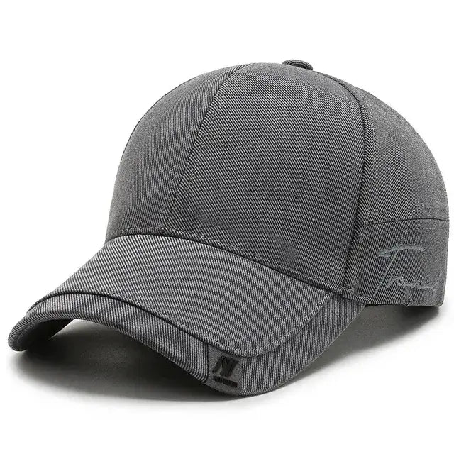 High Quality Men Solid Cotton Baseball Cap Luxury Fashion Black Outdoor Sports Peaked Hat Bone Sunshade Gorras Trucker Hats Kpop