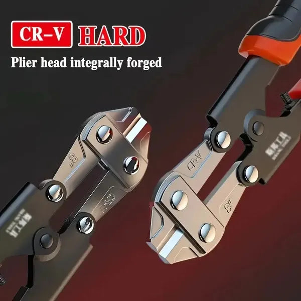 Heavy-duty 8-inch Multi-purpose Wire Cutters, Labor-saving Bolt Cutters With Olecranon Scissors, Chain Pliers, Steel Construction, Polished And Painted Surfaces For Fencing, Construction An
