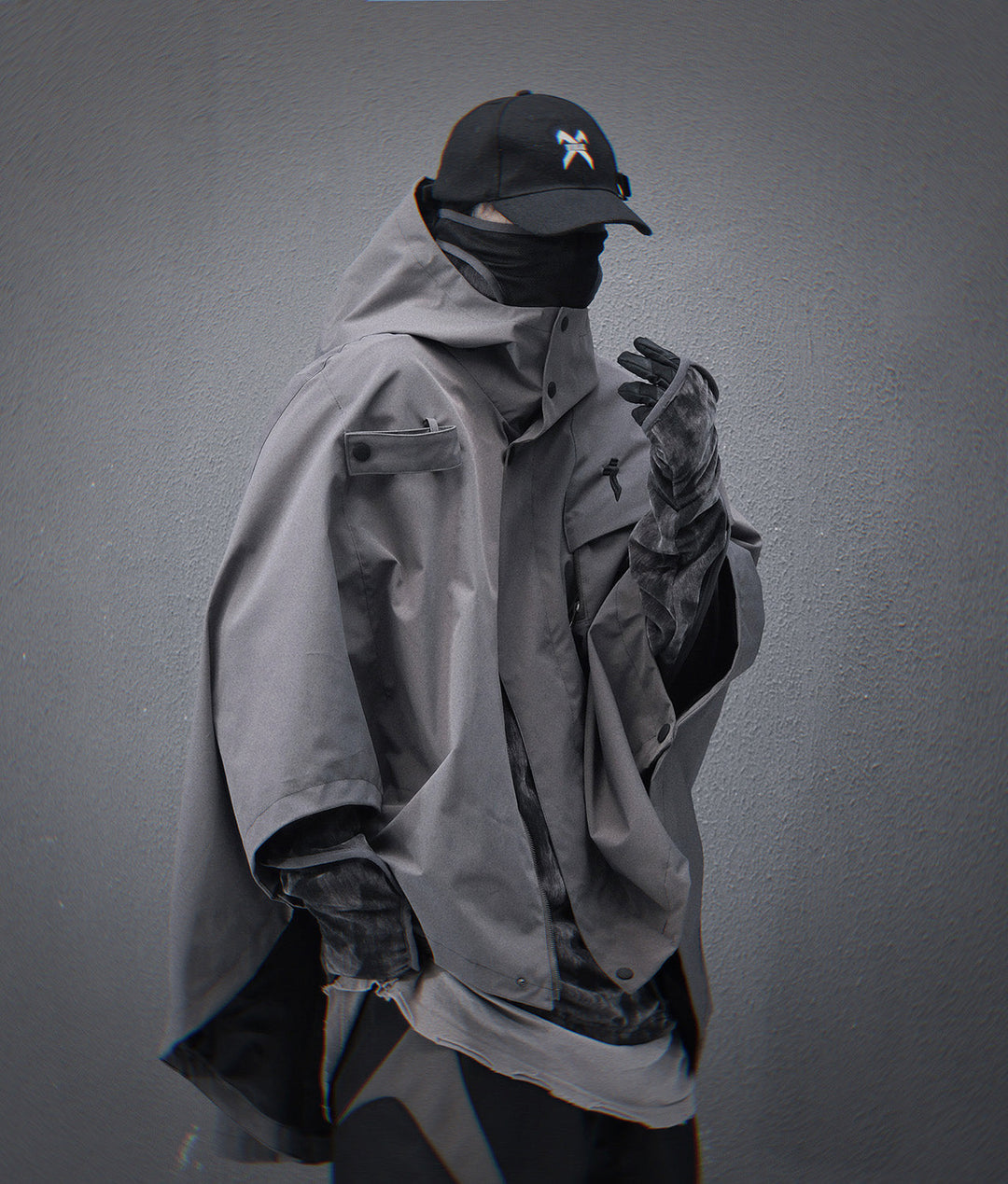 HiJ40 Grey I-Tech Poncho