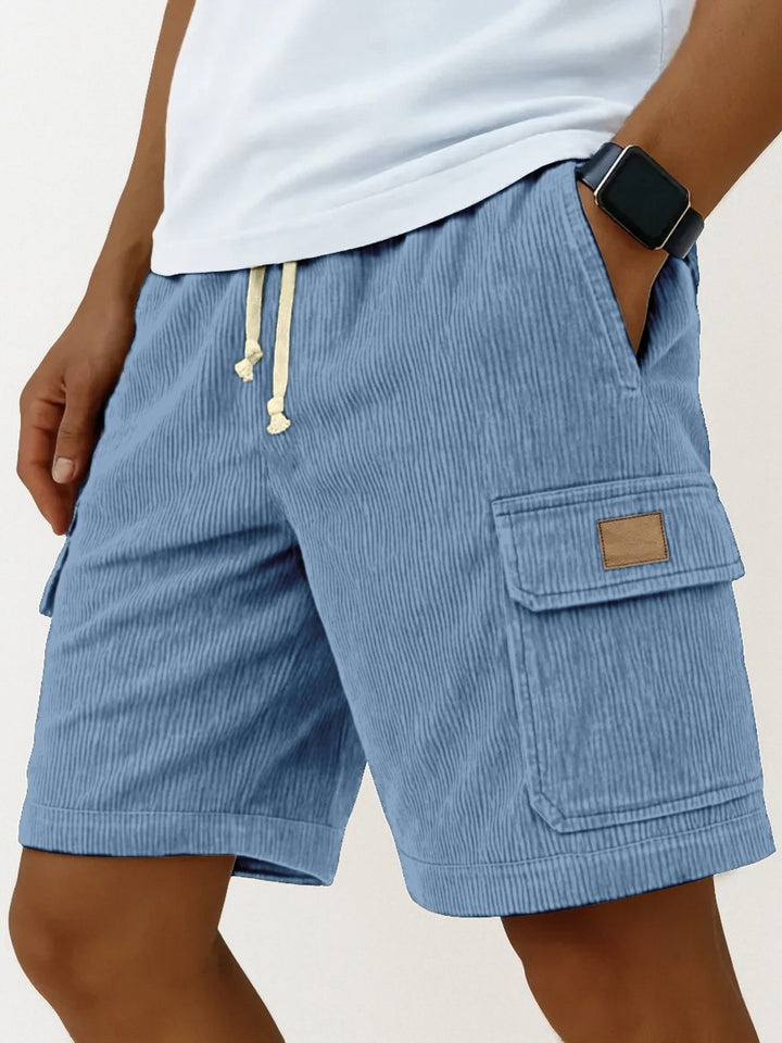 Men's Drawstring Corduroy Cargo Shorts