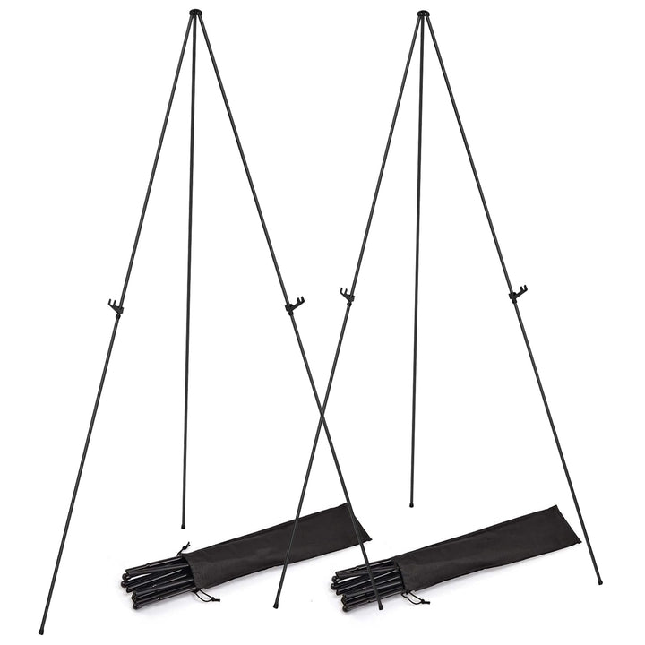 2 Pack Art Easel Stand 61in Collapsible A Frame Tripod Easel Iron Alloy. Comes with 2 Carry Bags