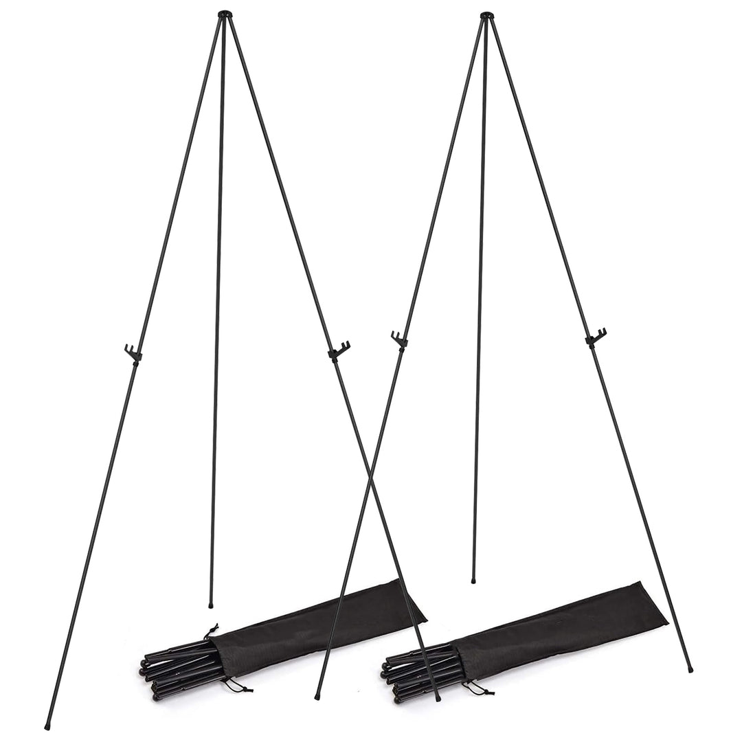 2 Pack Art Easel Stand 61in Collapsible A Frame Tripod Easel Iron Alloy. Comes with 2 Carry Bags