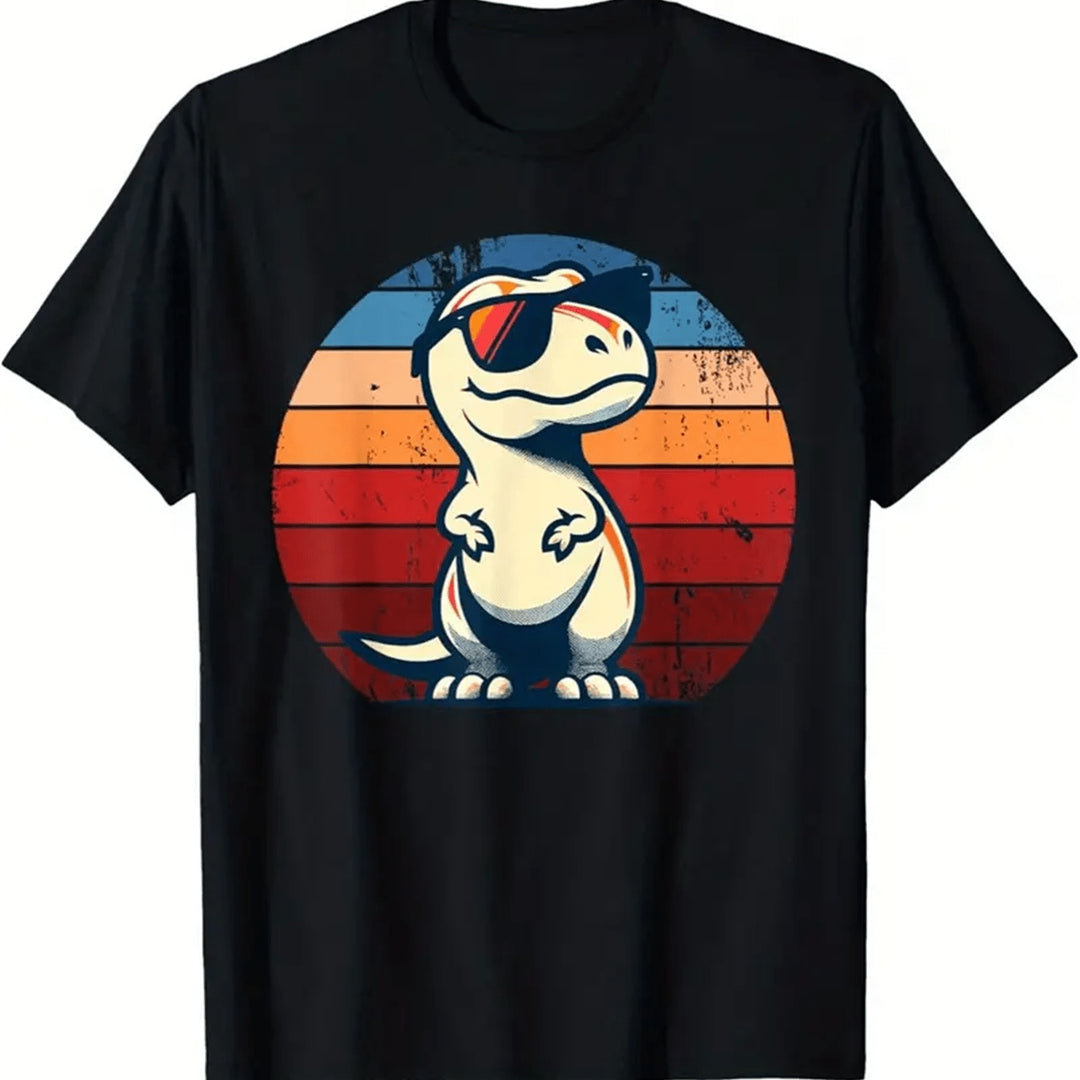 Men's Creative Tops, Casual Short Sleeved Round Neck T-shirts, Summer Outdoor Men's Clothing