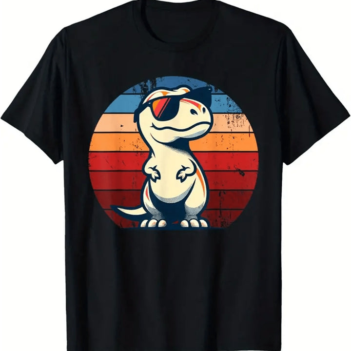 Men's Creative Tops, Casual Short Sleeved Round Neck T-shirts, Summer Outdoor Men's Clothing