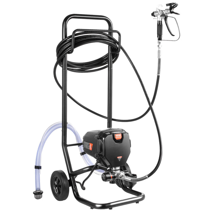 750W Stand Airless Paint Sprayer, 3000PSI High Efficiency Electric Airless Sprayer With Cart, Paint Sprayers For Home Interior And Exterior Furniture And Fences, Fine And Even Painting Effect